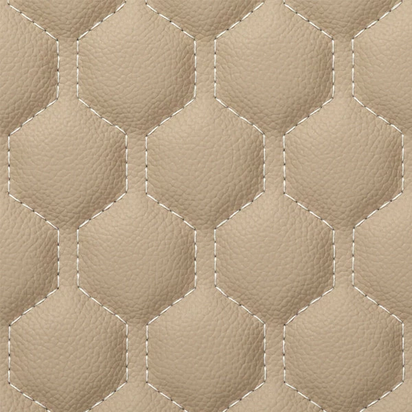 EverSoft™ Tan Hexagon Stitched Foam Backed Vinyl 4 EverSoft™ Tan Hexagon Stitched Foam Backed Vinyl - Image 2