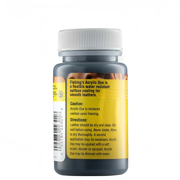 Fiebing's Acrylic Dye For Leather Black 2 Oz. 4 Fiebing's Acrylic Dye For Leather Black 2 Oz. - Image 2