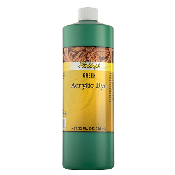 Fiebing's Acrylic Dye For Leather Green 32 Oz. 3 Fiebing's Acrylic Dye For Leather Green 32 Oz.