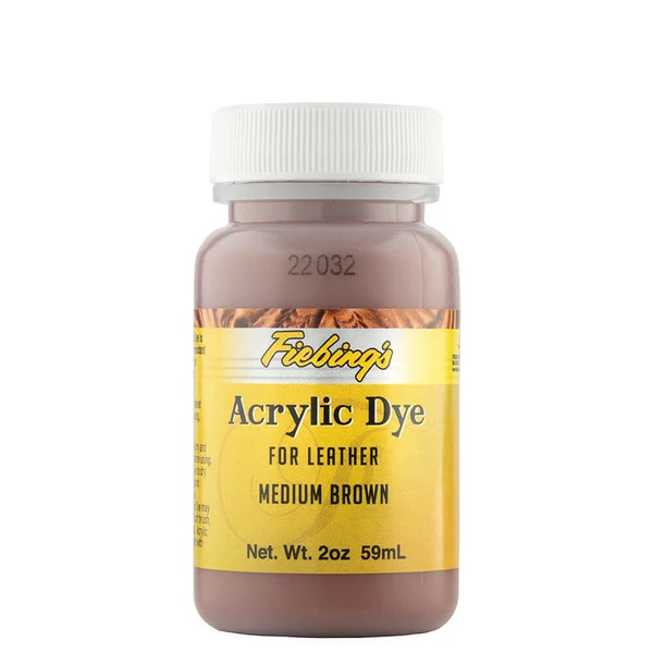 Fiebing's Acrylic Dye For Leather Medium Brown 2 Oz. 3 Fiebing's Acrylic Dye For Leather Medium Brown 2 Oz.