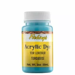 Fiebing's Acrylic Dye For Leather Turquoise 2 Oz.
