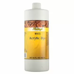 Fiebing's Acrylic Dye For Leather White 32 Oz.