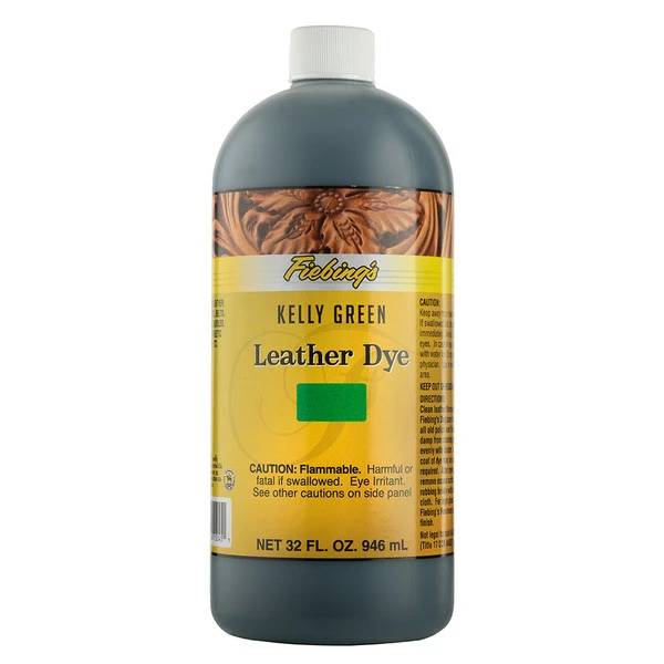 Fiebing's Leather Dye Kelly Green 32 Oz. 3 Fiebing's Leather Dye Kelly Green 32 Oz.