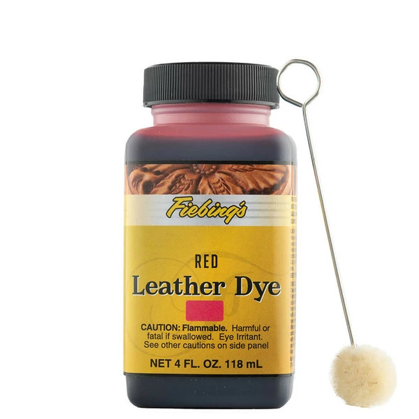 Fiebing's Leather Dye Red 4 Oz. 3 Fiebing's Leather Dye Red 4 Oz.