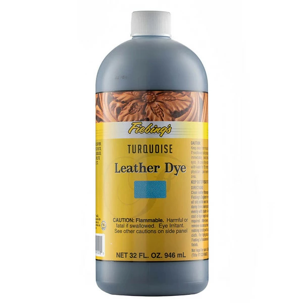 Fiebing's Leather Dye Turquoise 32 Oz. 3 Fiebing's Leather Dye Turquoise 32 Oz.