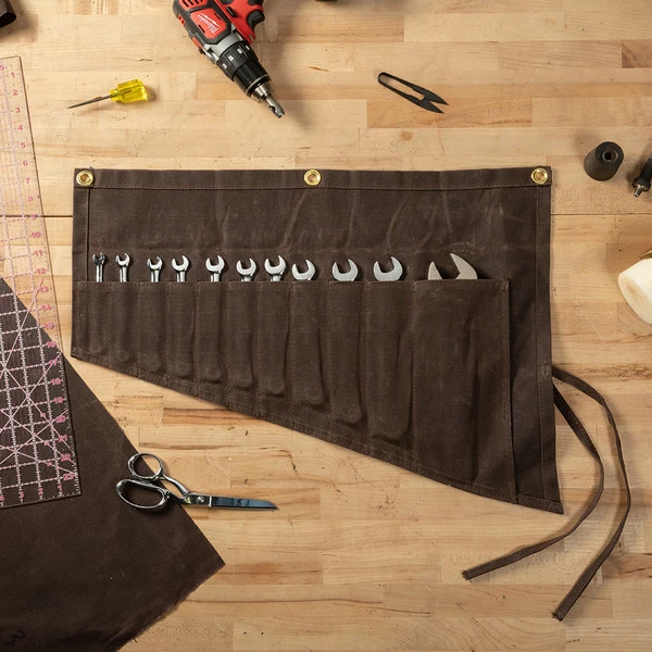 DuraWax™ Light Waxed Canvas Cotton Duck 12 Oz. Brown 57" Fabric 7 DuraWax™ Light Waxed Canvas Cotton Duck 12 Oz. Brown 57" Fabric - Image 5