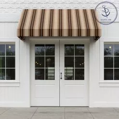 Sunbrella® Awning Stripe 4776-0000 Chocolate Chip Fancy 46" Fabric -Cheap Fabric Store Sunbrella 4776 0000 Chocalate Chip Fancy 46 Awning Stripe 72