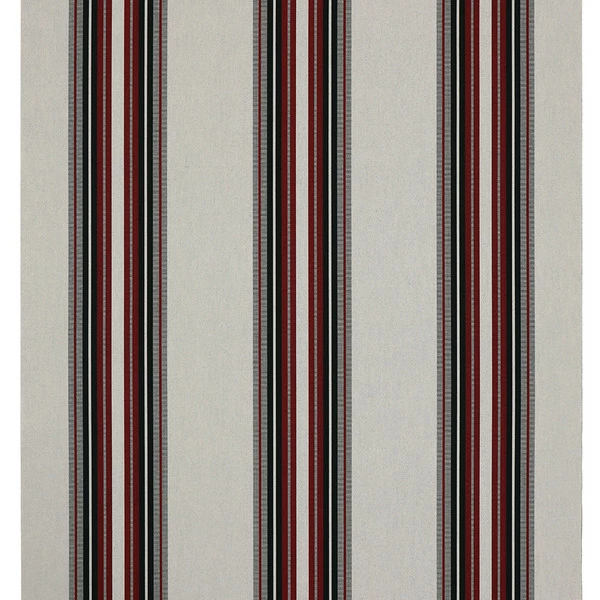 Sunbrella® Awning Stripe 4798-0000 Burgundy Black White 46" Fabric 5 Sunbrella® Awning Stripe 4798-0000 Burgundy Black White 46" Fabric - Image 3