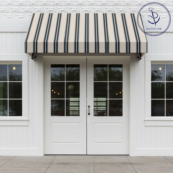 Sunbrella® Awning Stripe 4916-0000 Navy/Taupe Fancy 46" Fabric 7 Sunbrella® Awning Stripe 4916-0000 Navy/Taupe Fancy 46" Fabric - Image 5