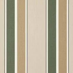 Sunbrella® Awning Stripe 4959-0000 Fern/Heather Beige Block 46" Fabric
