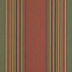 Sunbrella® Awning Stripe 4969-0000 Henna Fern Vintage 46" Fabric