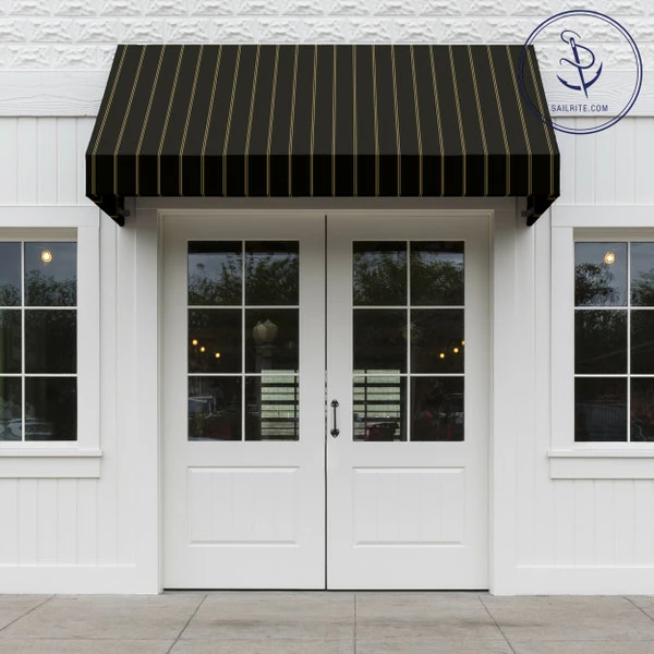 Sunbrella® Awning Stripe 4988-0000 Cooper Black 46" Fabric 7 Sunbrella® Awning Stripe 4988-0000 Cooper Black 46" Fabric - Image 5